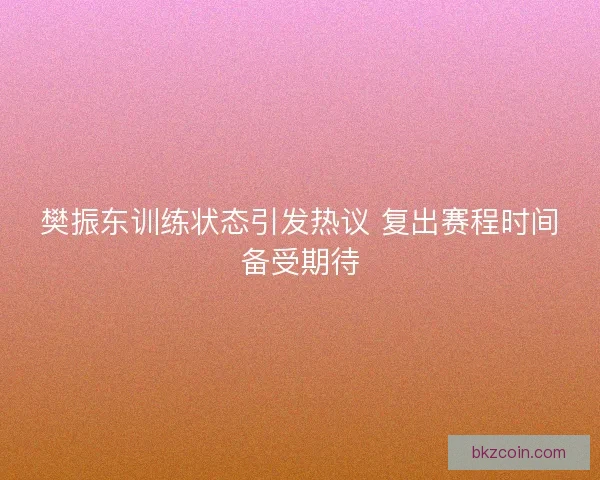 樊振东训练状态引发热议 复出赛程时间备受期待