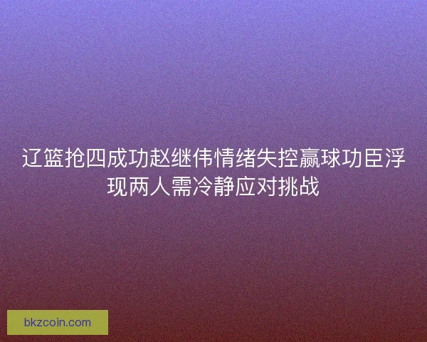 辽篮抢四成功赵继伟情绪失控赢球功臣浮现两人需冷静应对挑战